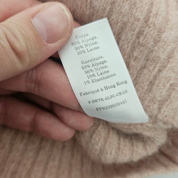 Everlane Cocoon Crew in Alpaca Blush Pink Sweater Extra Extra Small $118 Basic - Picture 4 of 6